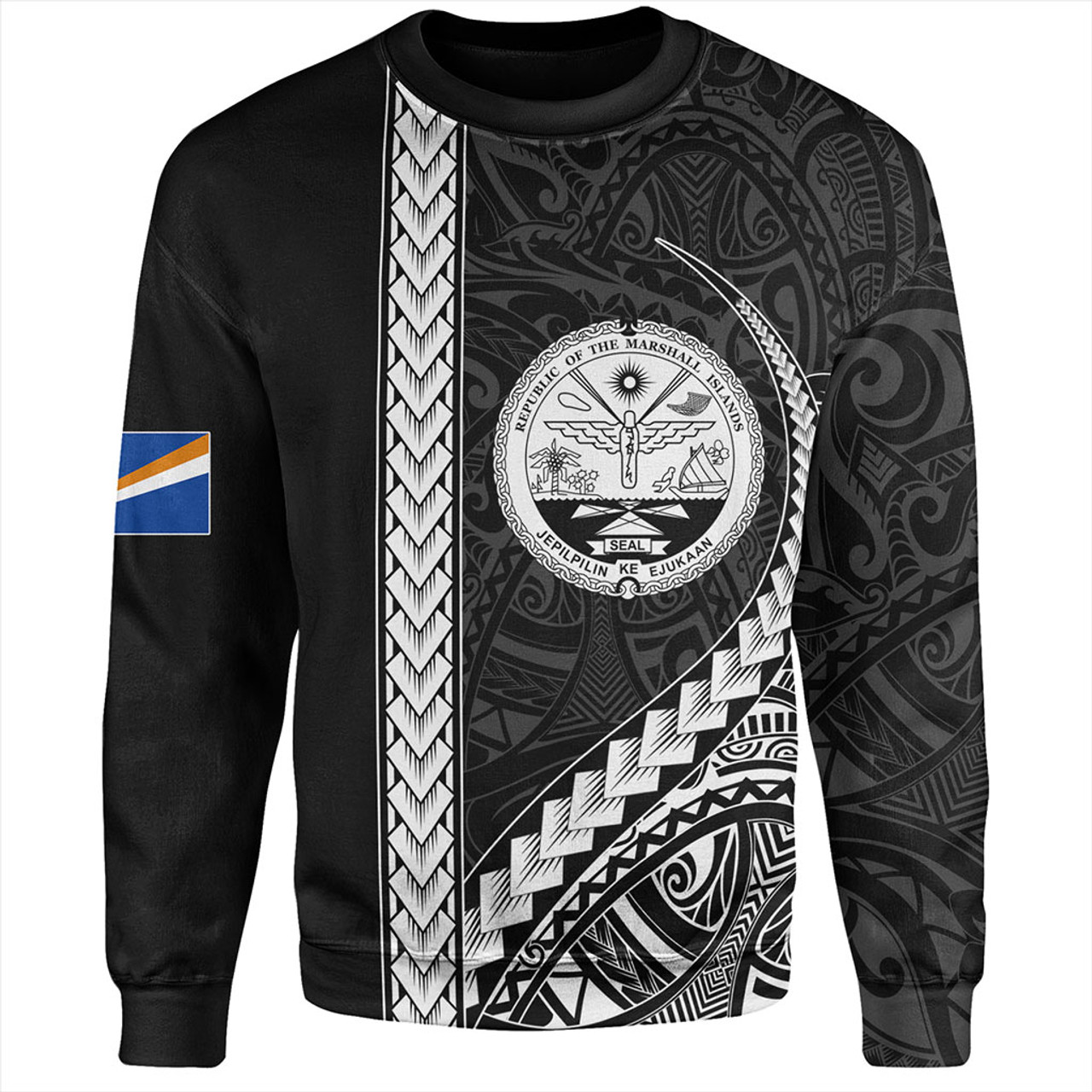 Marshall Islands Sweatshirt Tribal Micronesian Coat Of Arms