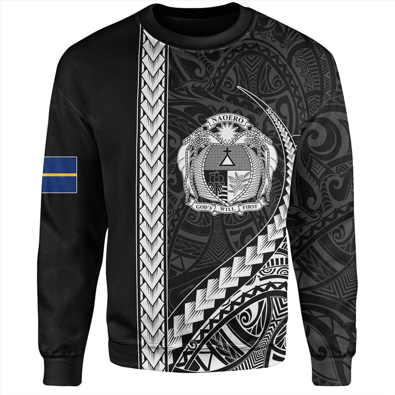 Nauru Sweatshirt Tribal Micronesian Coat Of Arms