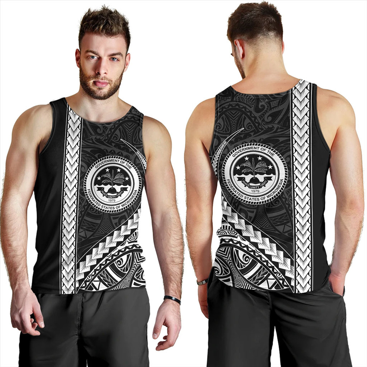 Federated States Of Micronesia Tank Top Tribal Micronesian Coat Of Arms