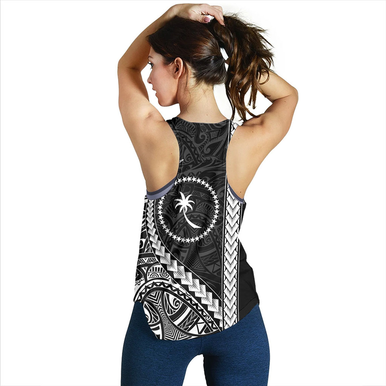 Chuuk State Women Tank Tribal Micronesian Coat Of Arms