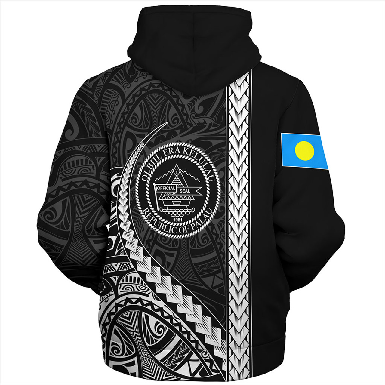 Palau Sherpa Hoodie Tribal Micronesian Coat Of Arms