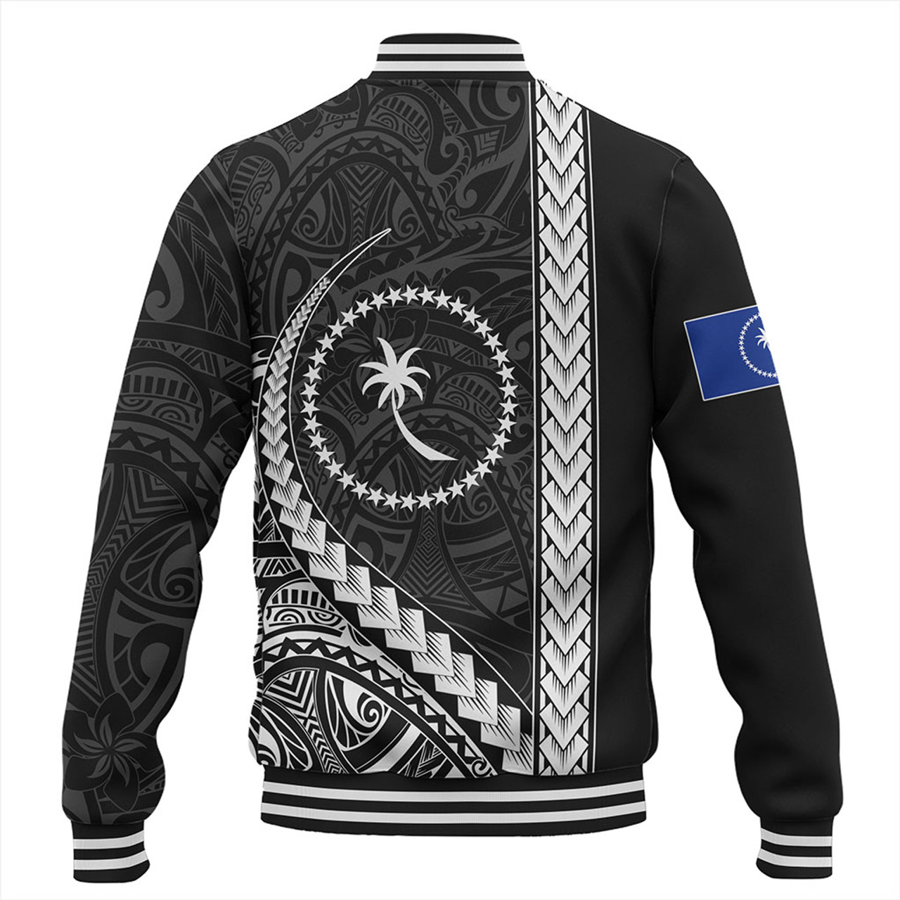 Chuuk State Baseball Jacket Tribal Micronesian Coat Of Arms