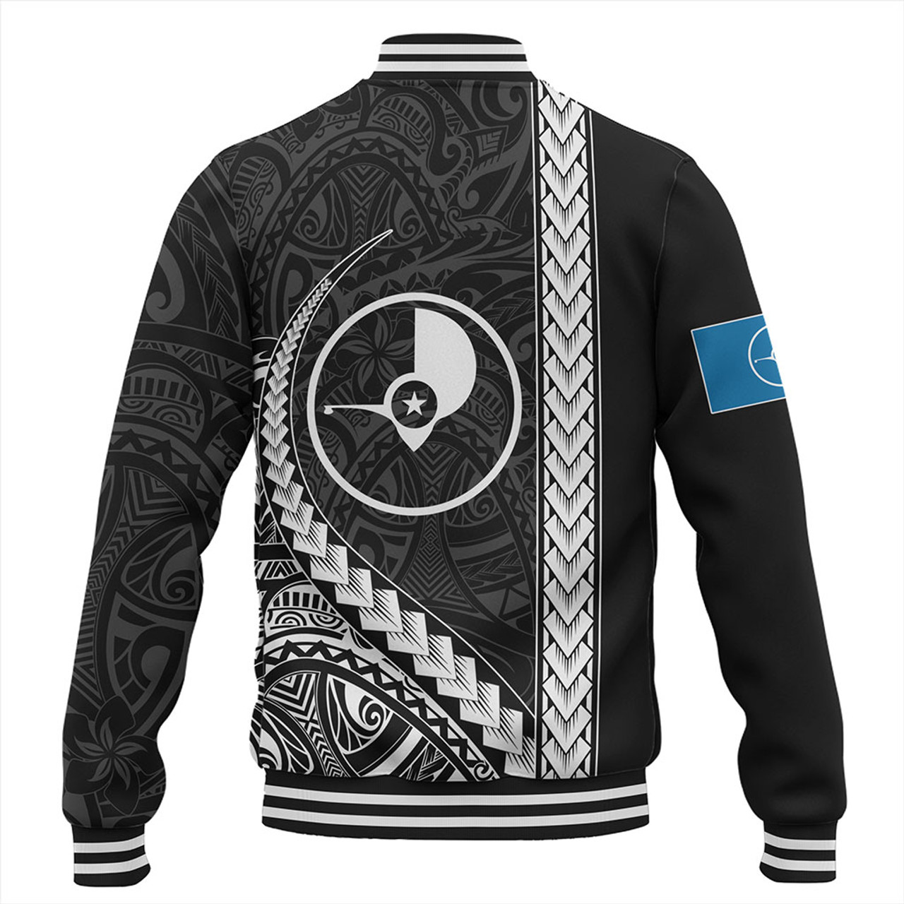 Yap State Baseball Jacket Tribal Micronesian Coat Of Arms