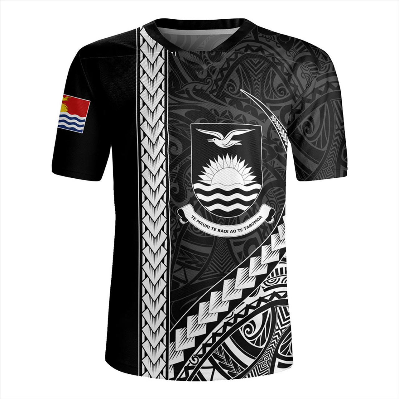 Kiribati Rugby Jersey Tribal Micronesian Coat Of Arms