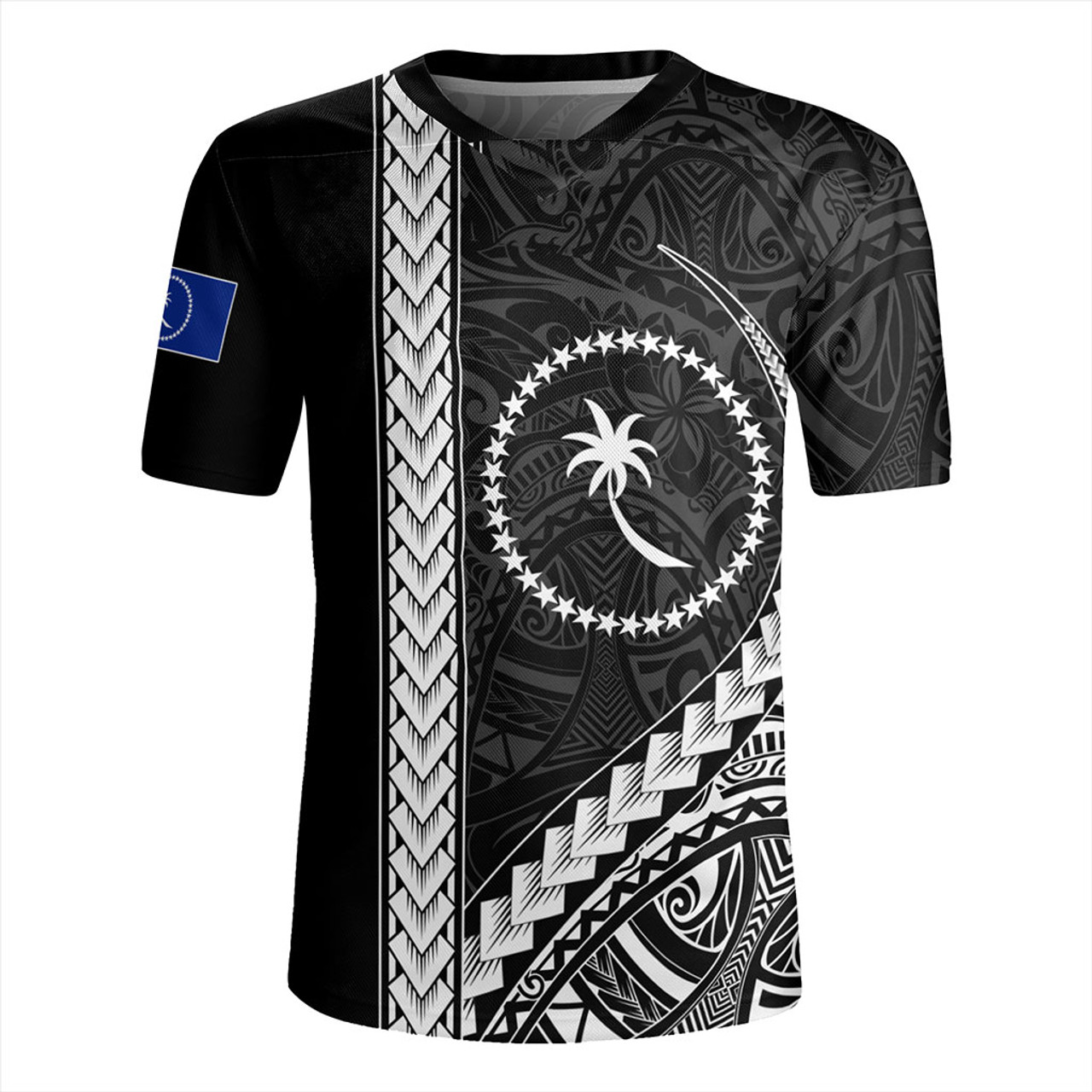 Chuuk State Rugby Jersey Tribal Micronesian Coat Of Arms