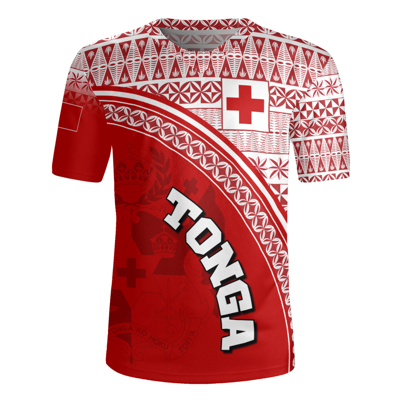 Tonga Custom Personalised Rugby Jersey Tongan Ngatu Pattern Curve Style