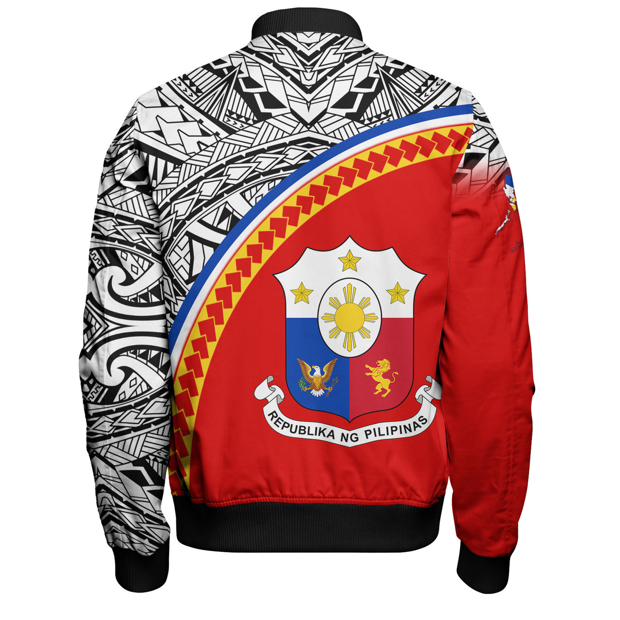 Philippines Filipinos Custom Personalised Bomber Jacket Tribal Patterns Curve Style