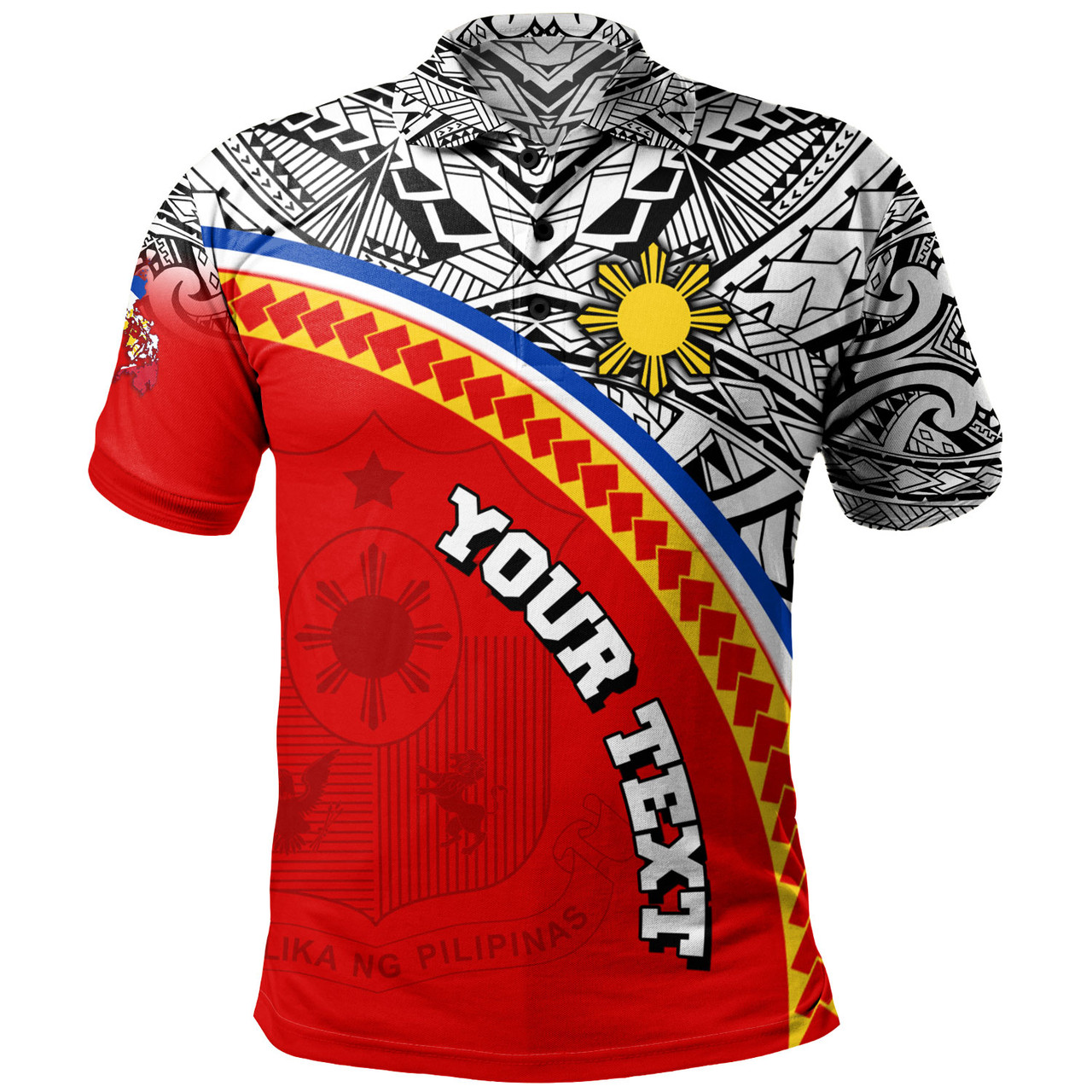 Philippines Filipinos Custom Personalised Polo Shirt Tribal Patterns Curve Style