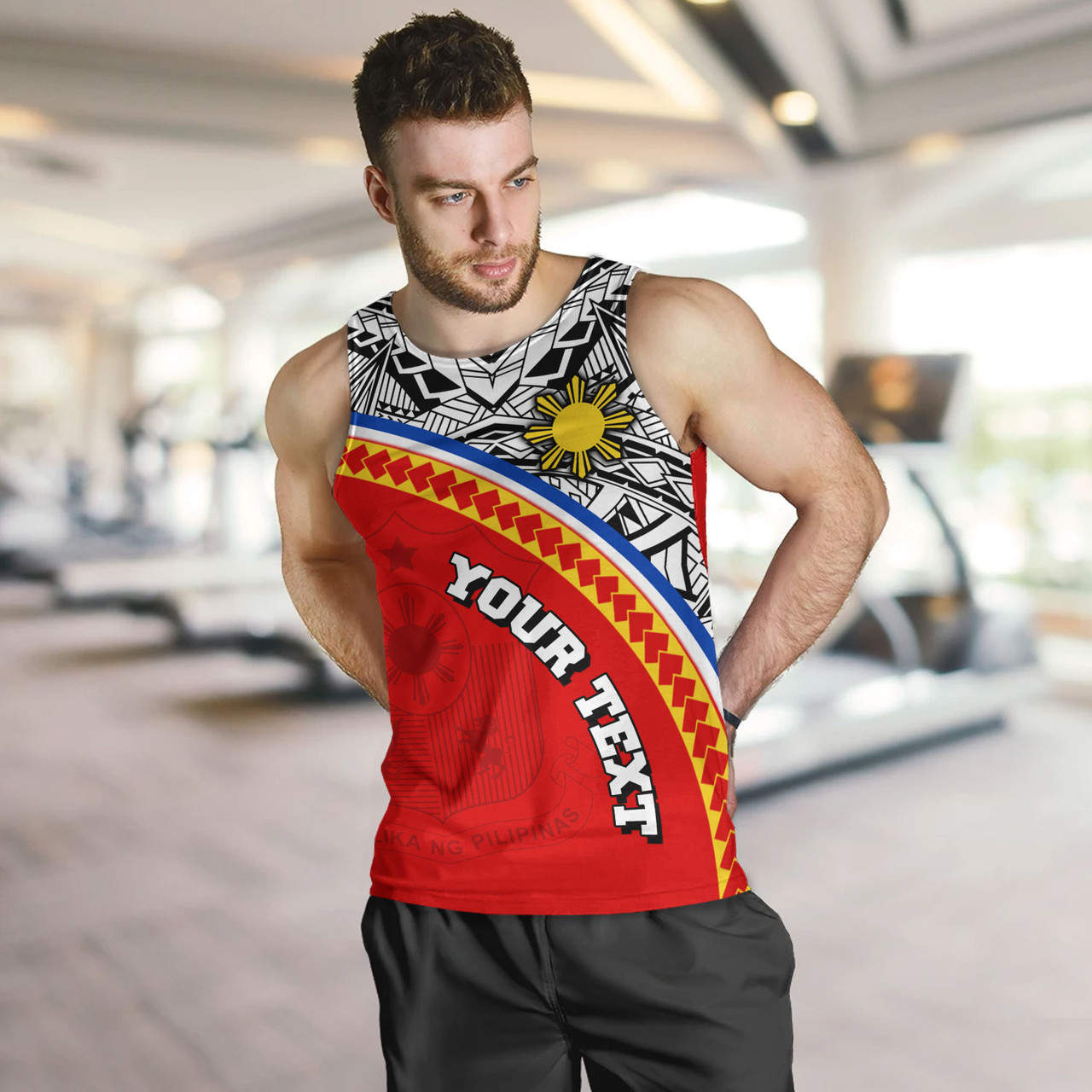 Philippines Filipinos Custom Personalised Tank Top Tribal Patterns Curve Style