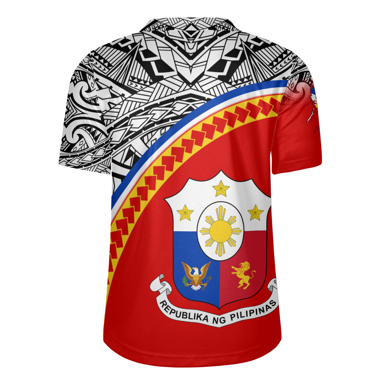 Philippines Filipinos Custom Personalised Rugby Jersey Tribal Patterns Curve Style