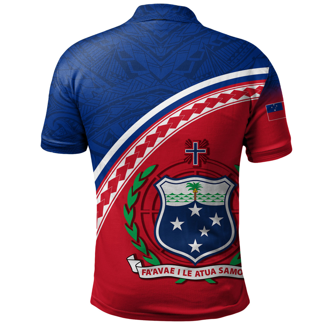 Samoa Custom Personalised Polo Shirt Polynesian Tribal Patterns Curve Style