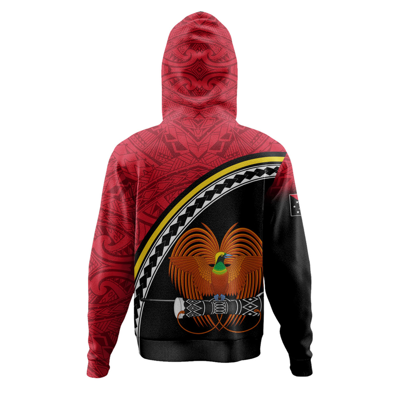 Papua New Guinea Custom Personalised Hoodie Polynesian Tribal Patterns Curve Style