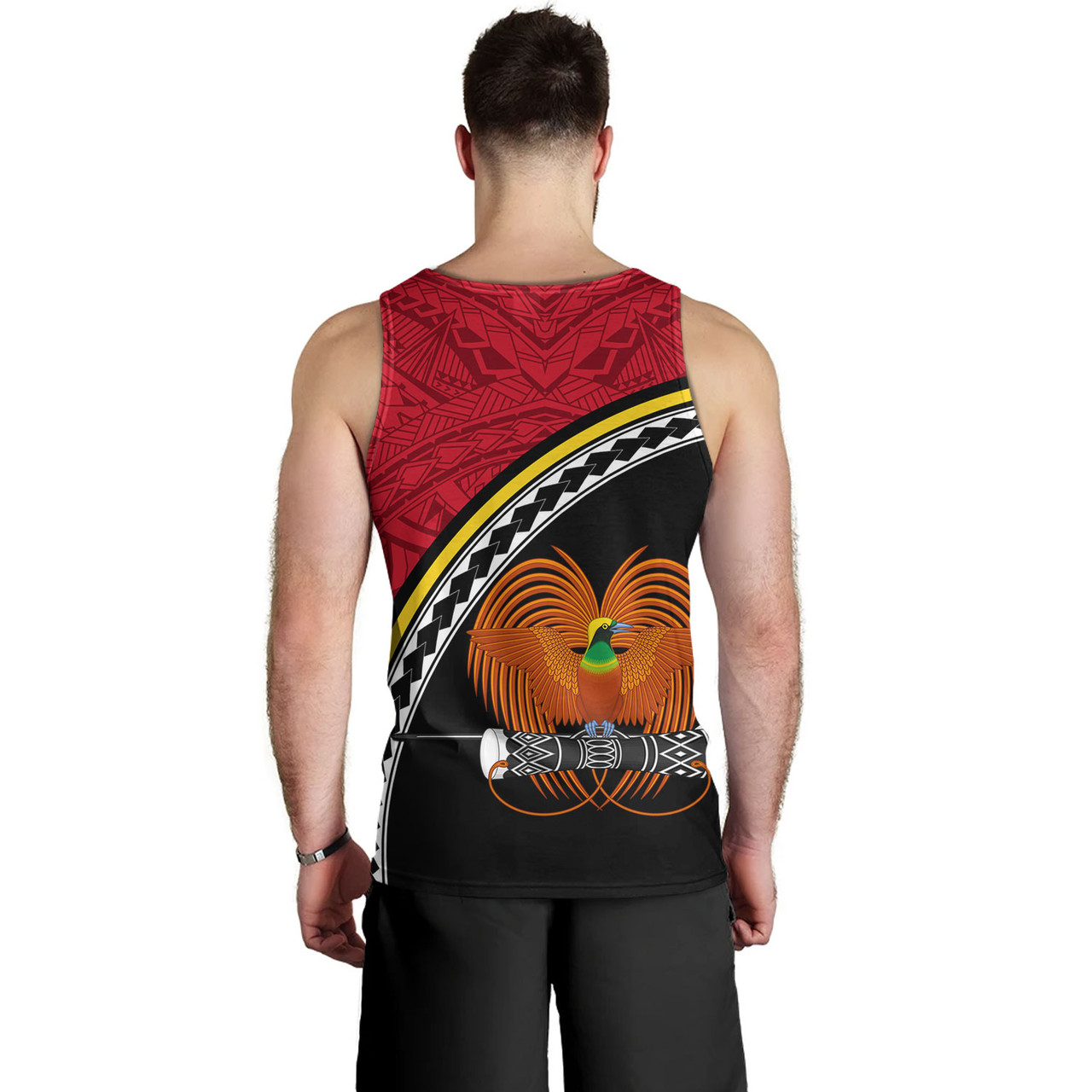 Papua New Guinea Custom Personalised Tank Top Polynesian Tribal Patterns Curve Style