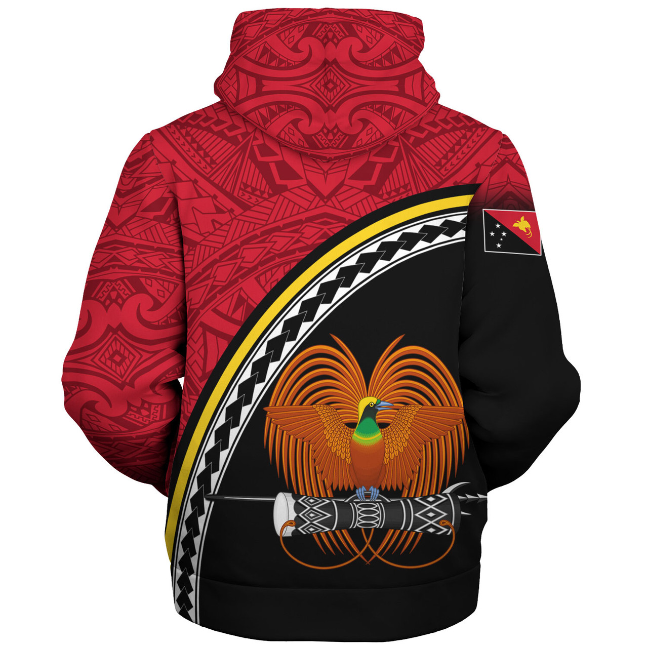 Papua New Guinea Custom Personalised Sherpa Hoodie Polynesian Tribal Patterns Curve Style