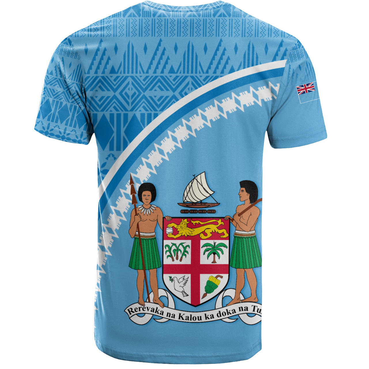 Fiji Custom Personalised T-Shirt Fijian Masi Patterns Curve Style