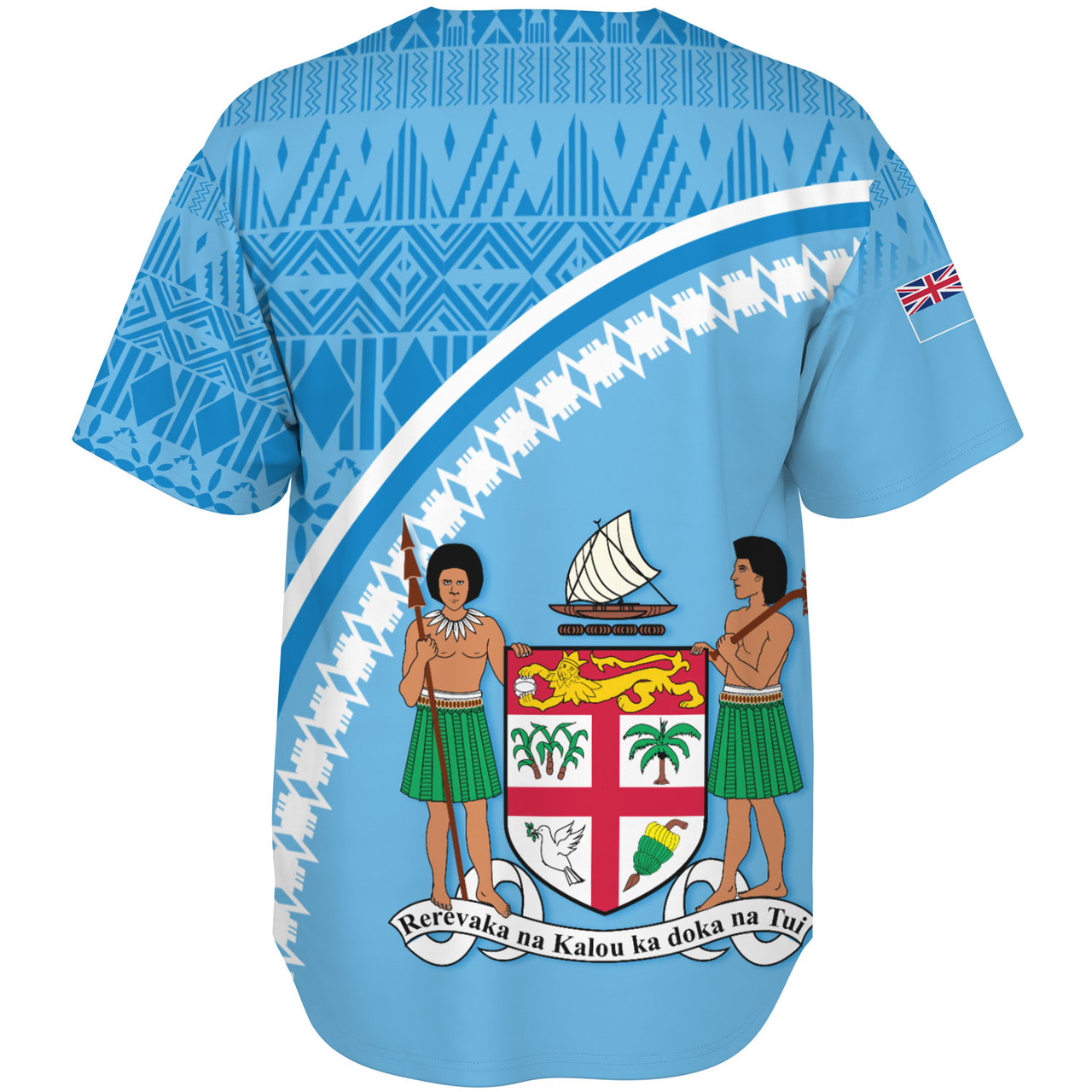 Fiji Custom Personalised Baseball Shirt Fijian Masi Patterns Curve Style