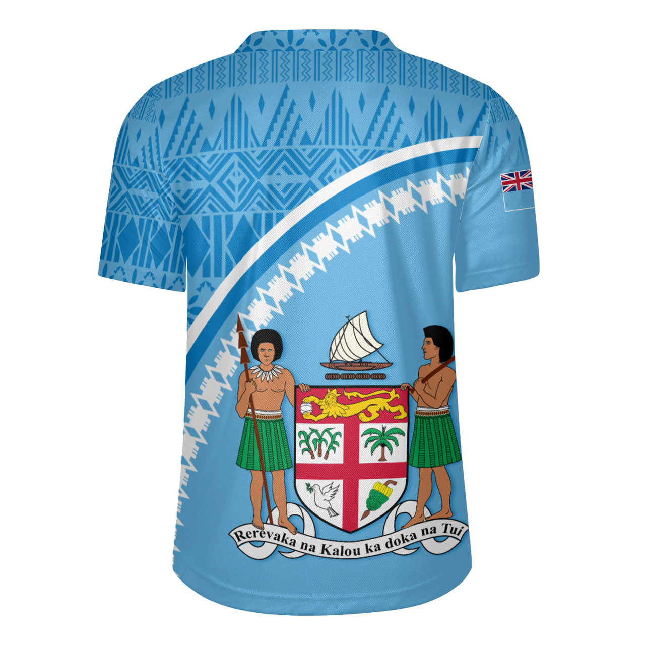 Fiji Custom Personalised Rugby Jersey Fijian Masi Patterns Curve Style