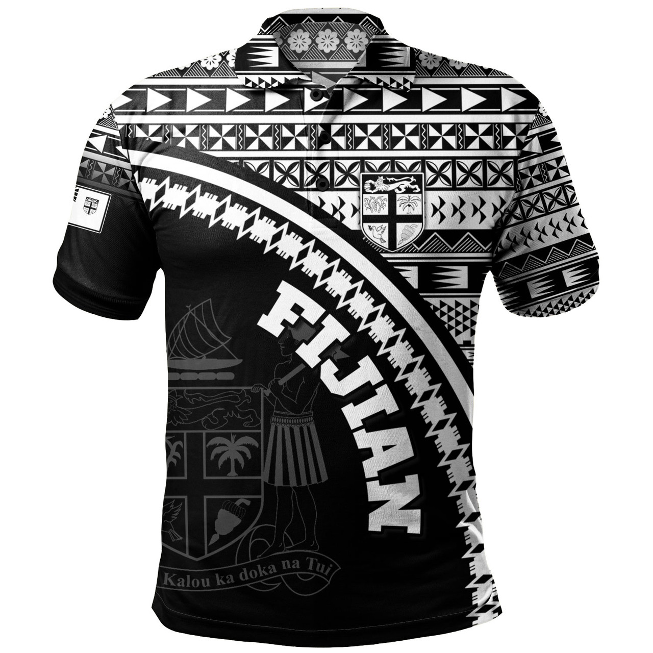 Fiji Custom Personalised Polo Shirt Fijian Kesakesa Masi Patterns Curve Style