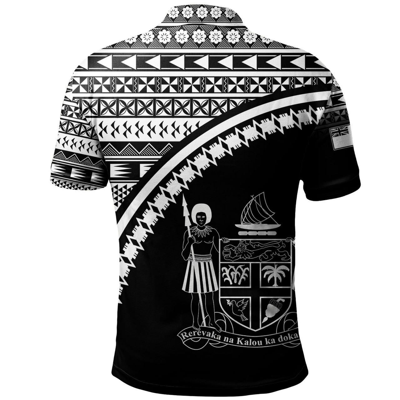 Fiji Custom Personalised Polo Shirt Fijian Kesakesa Masi Patterns Curve Style