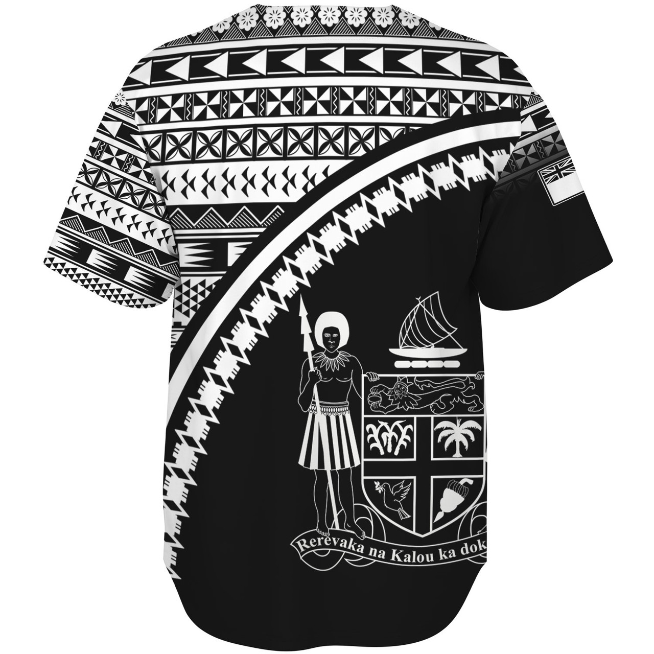 Fiji Custom Personalised Baseball Shirt Fijian Kesakesa Masi Patterns Curve Style