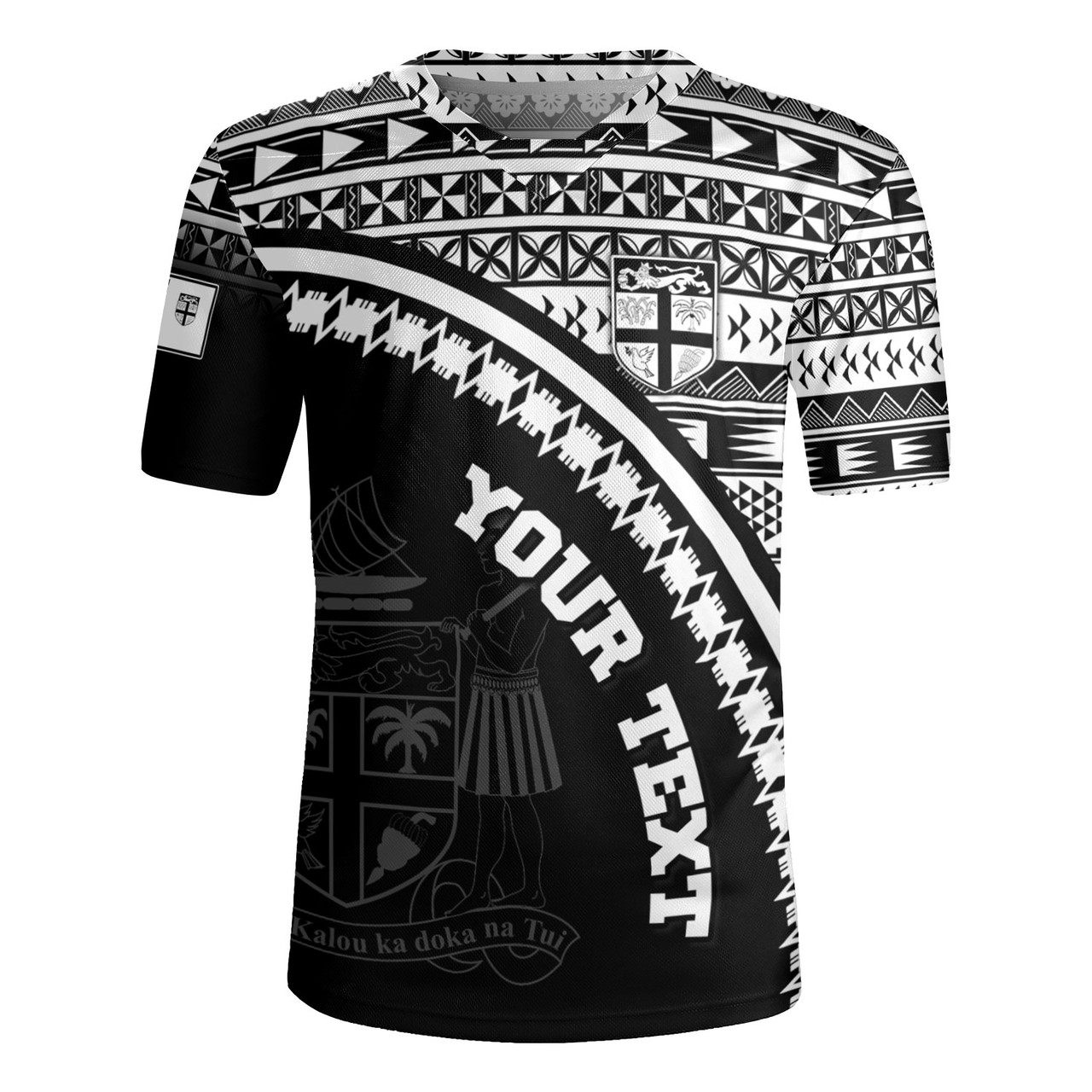 Fiji Custom Personalised Rugby Jersey Fijian Kesakesa Masi Patterns Curve Style