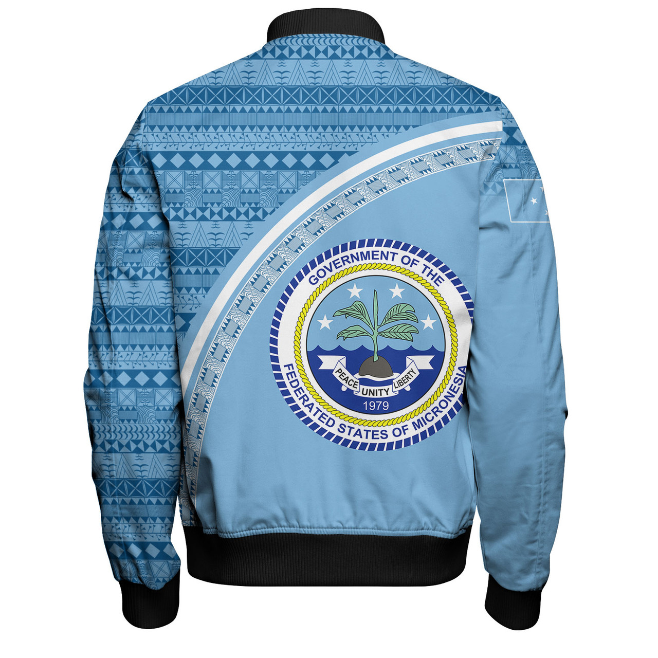 Federated States Of Micronesia Custom Personalised Bomber Jacket Micronesia Tribal Patterns Curve Style