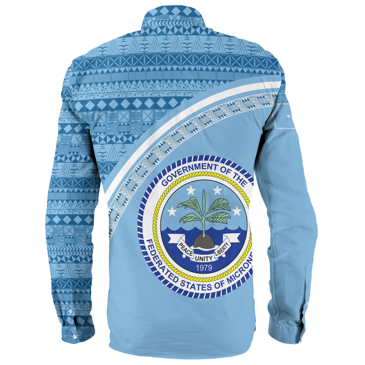 Federated States Of Micronesia Custom Personalised Long Sleeve Shirt Micronesia Tribal Patterns Curve Style