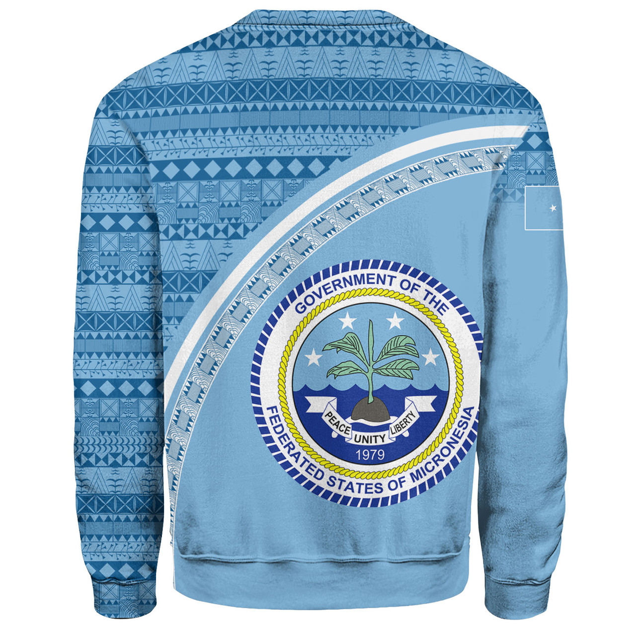 Federated States Of Micronesia Custom Personalised Sweatshirt Micronesia Tribal Patterns Curve Style