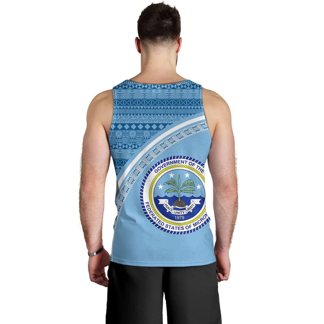Federated States Of Micronesia Custom Personalised Tank Top Micronesia Tribal Patterns Curve Style