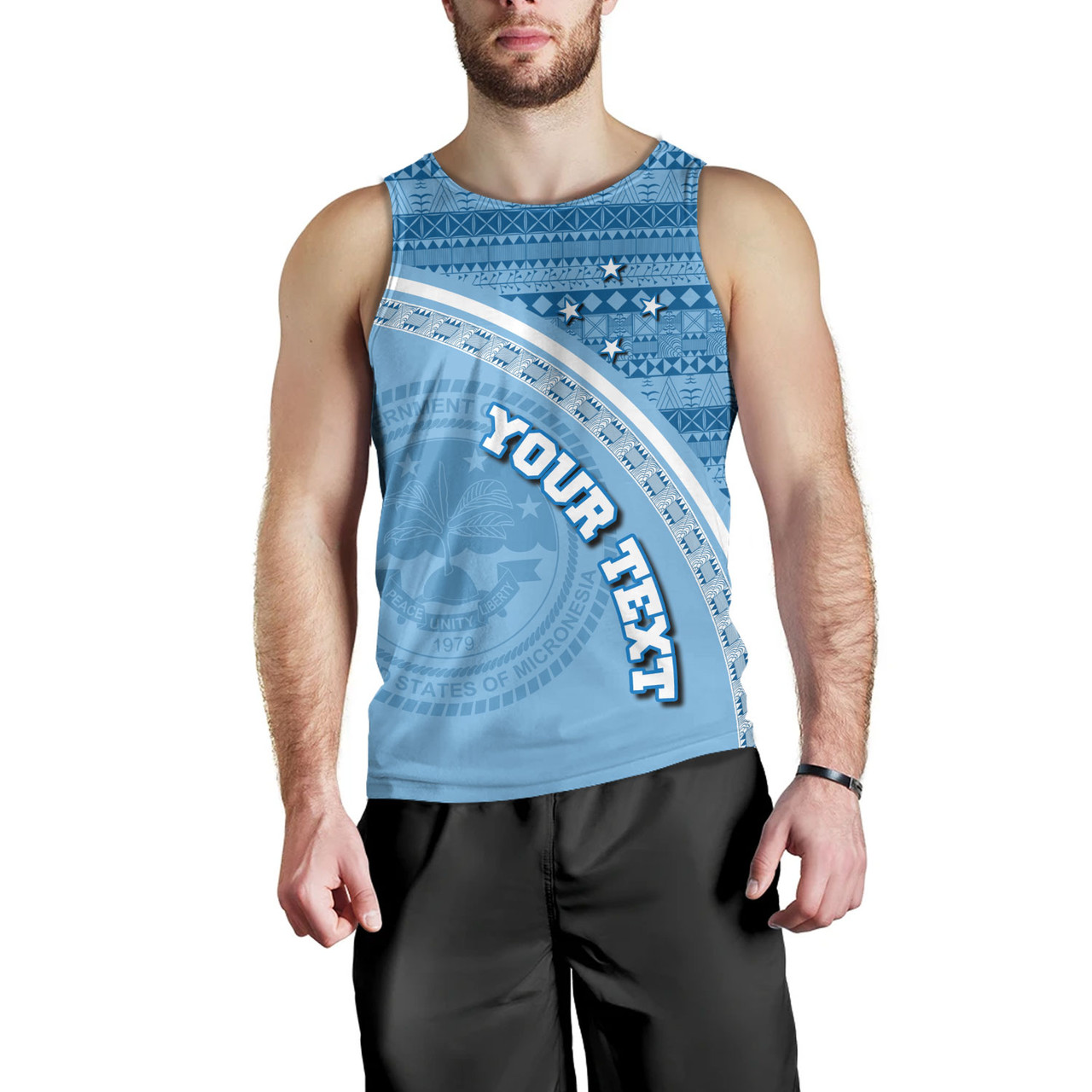 Federated States Of Micronesia Custom Personalised Tank Top Micronesia Tribal Patterns Curve Style