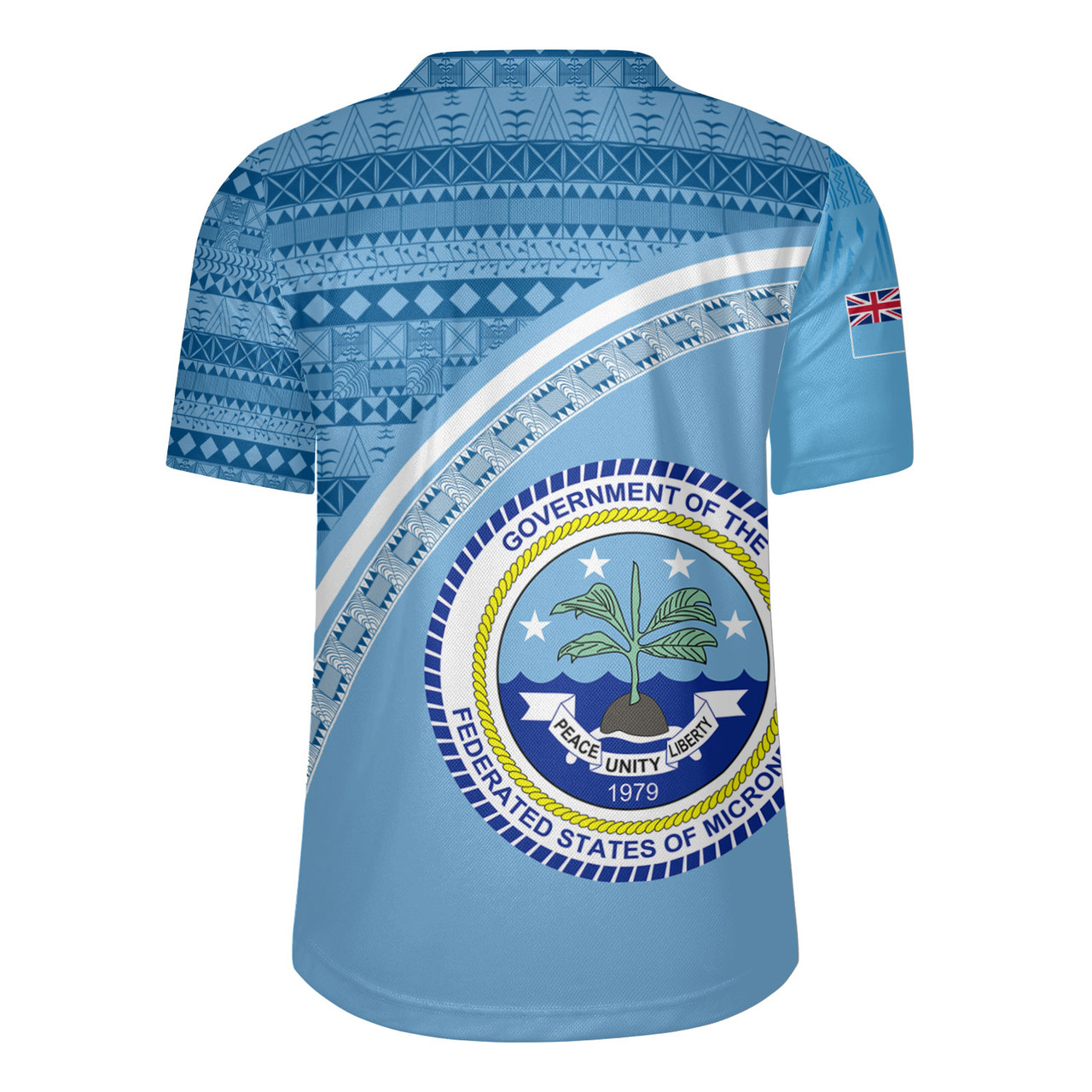 Federated States Of Micronesia Custom Personalised Rugby Jersey Micronesia Tribal Patterns Curve Style