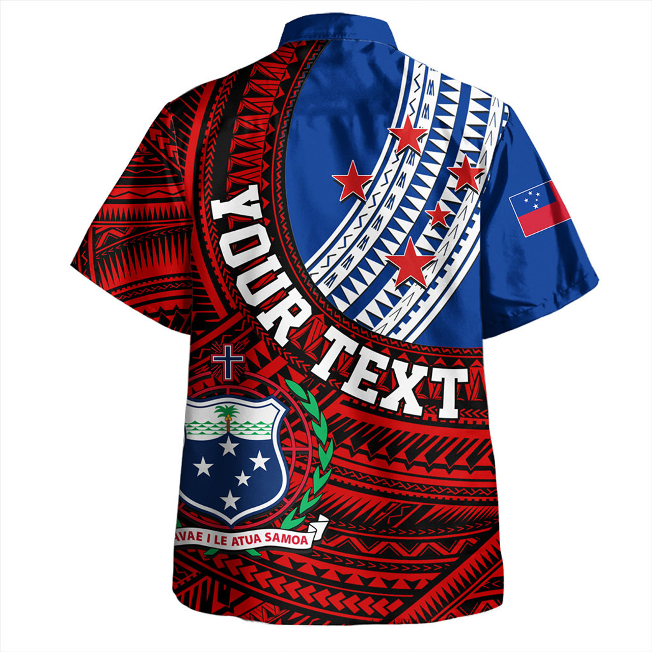 Samoa Hawaiian Shirt Custom Tribal Polynesian Flag Print