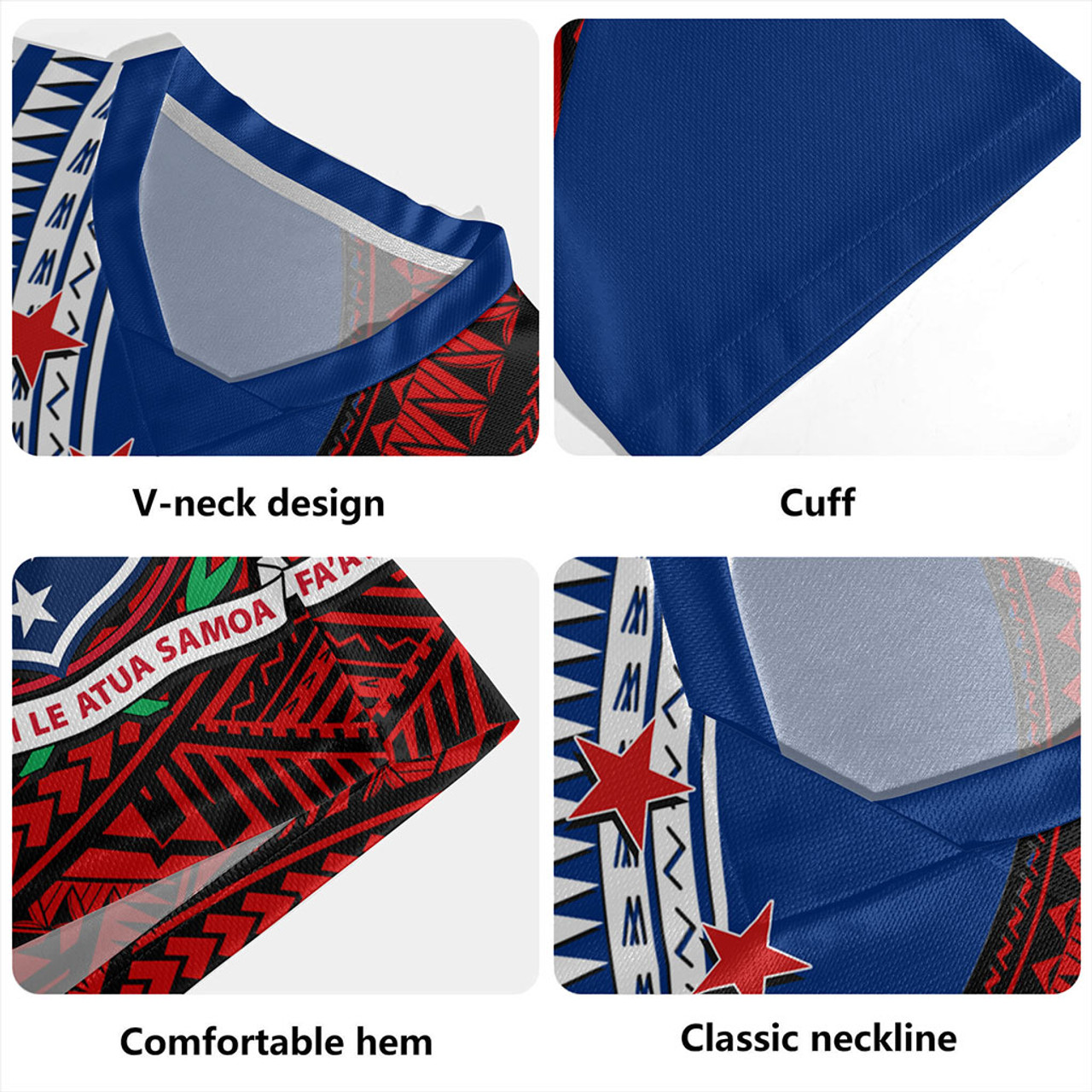 Samoa Rugby Jersey Custom Tribal Polynesian Flag Print