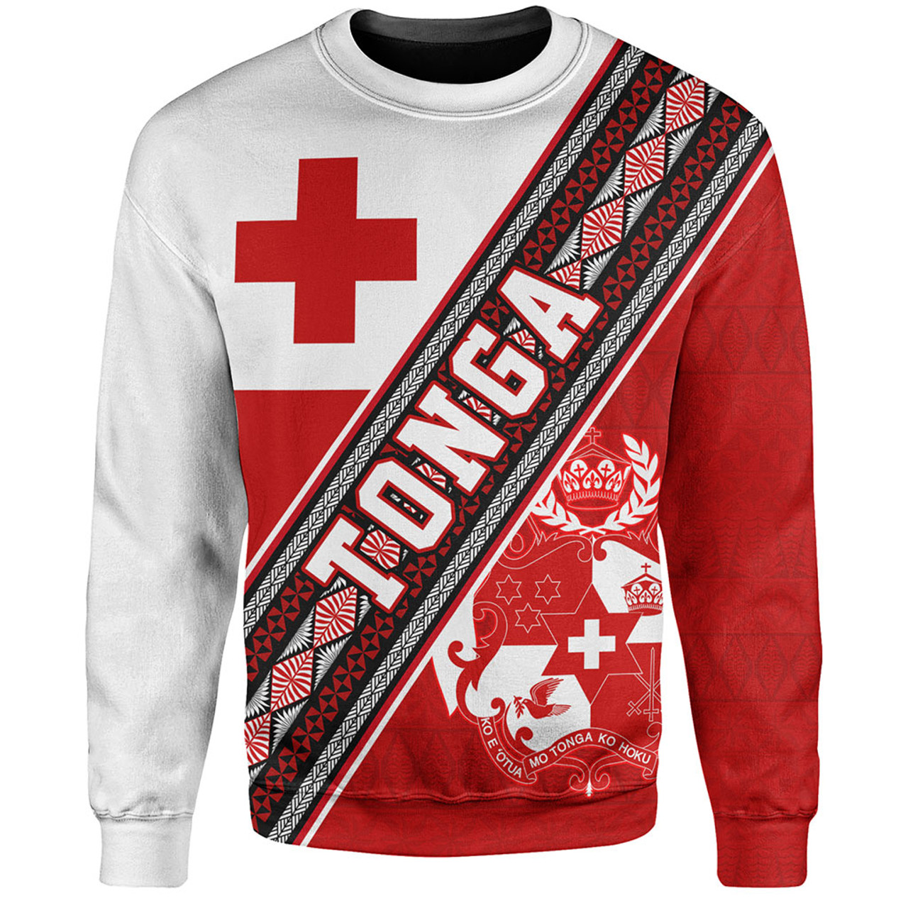 Tonga Sweatshirt Ngatu Flag And Coat Of Arms