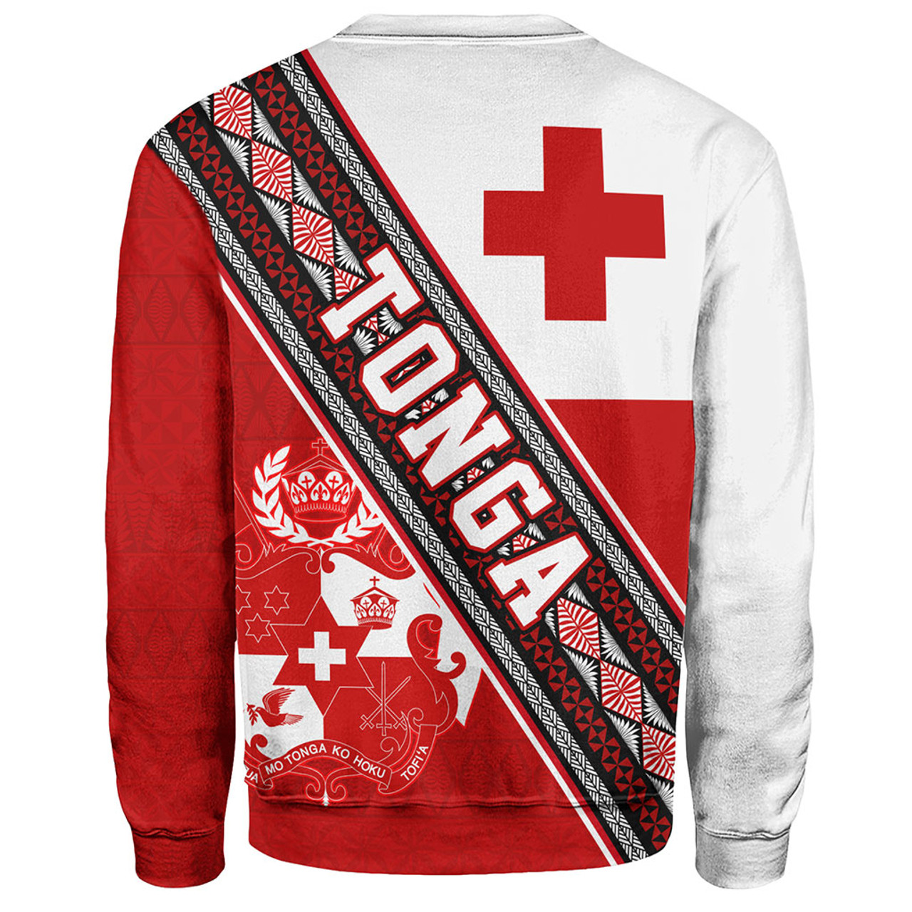 Tonga Sweatshirt Ngatu Flag And Coat Of Arms