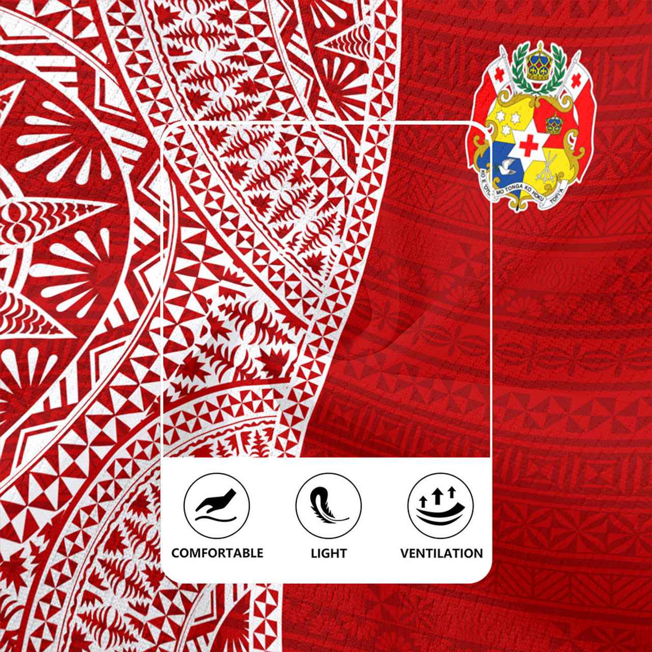 Tonga Rugby Jersey Ngatu Traditional Half Concept