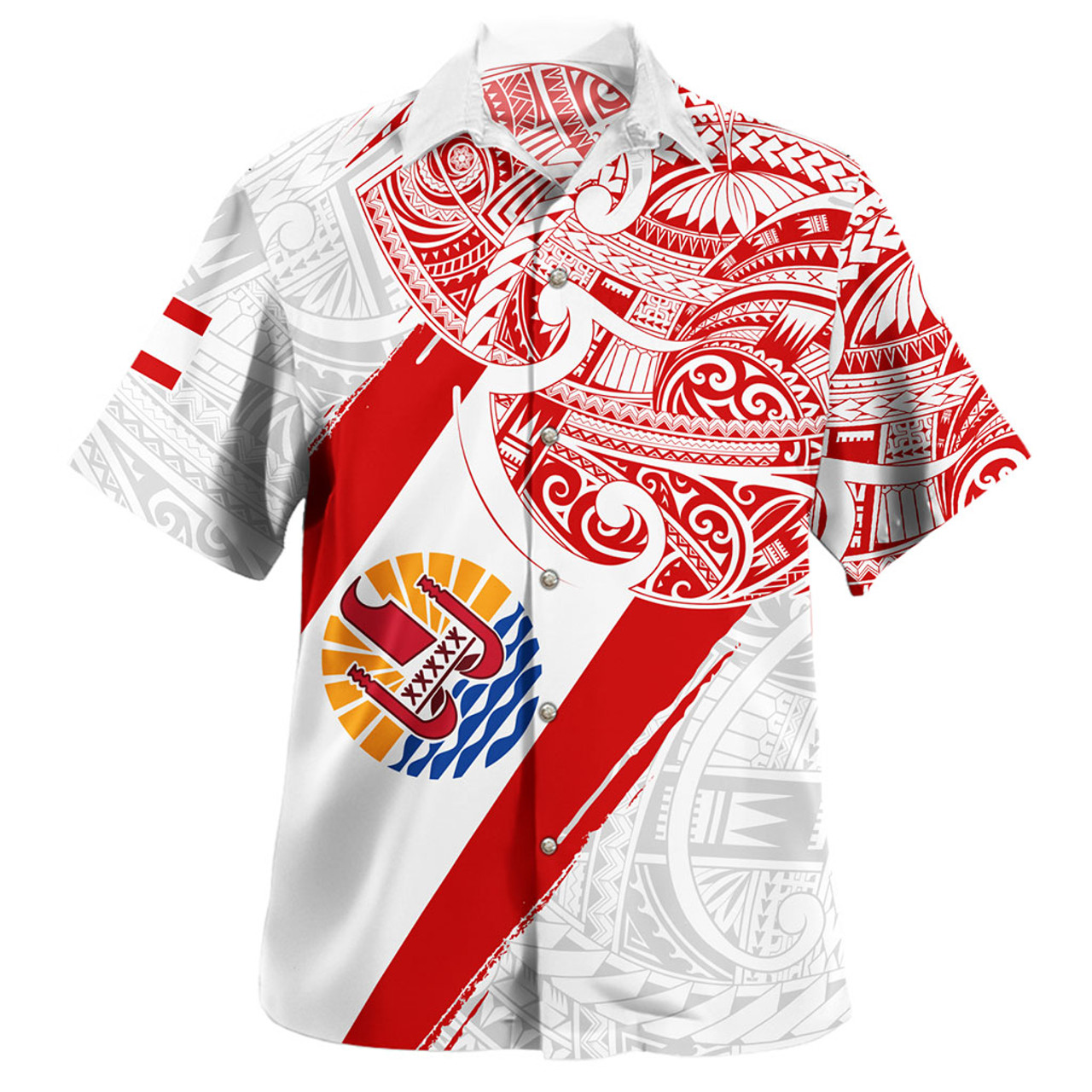 Tahiti Hawaiian Shirt Tribal Traditional Flag