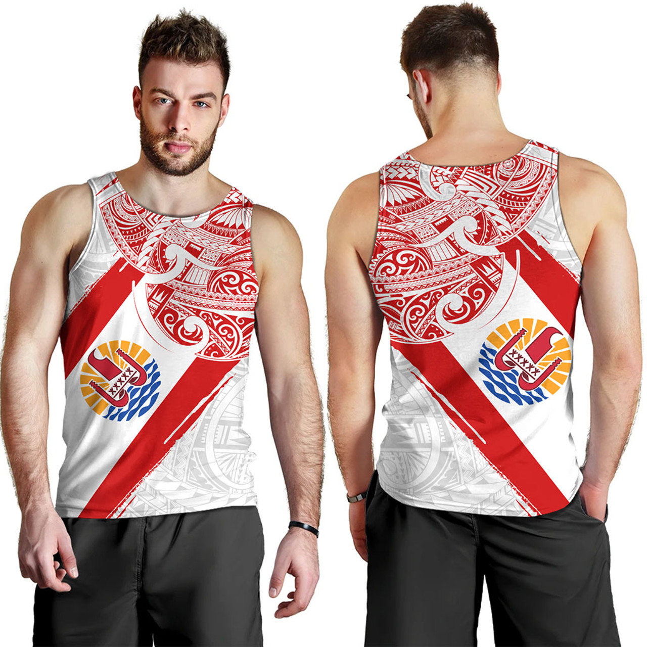 Tahiti Tank Top Tribal Traditional Flag