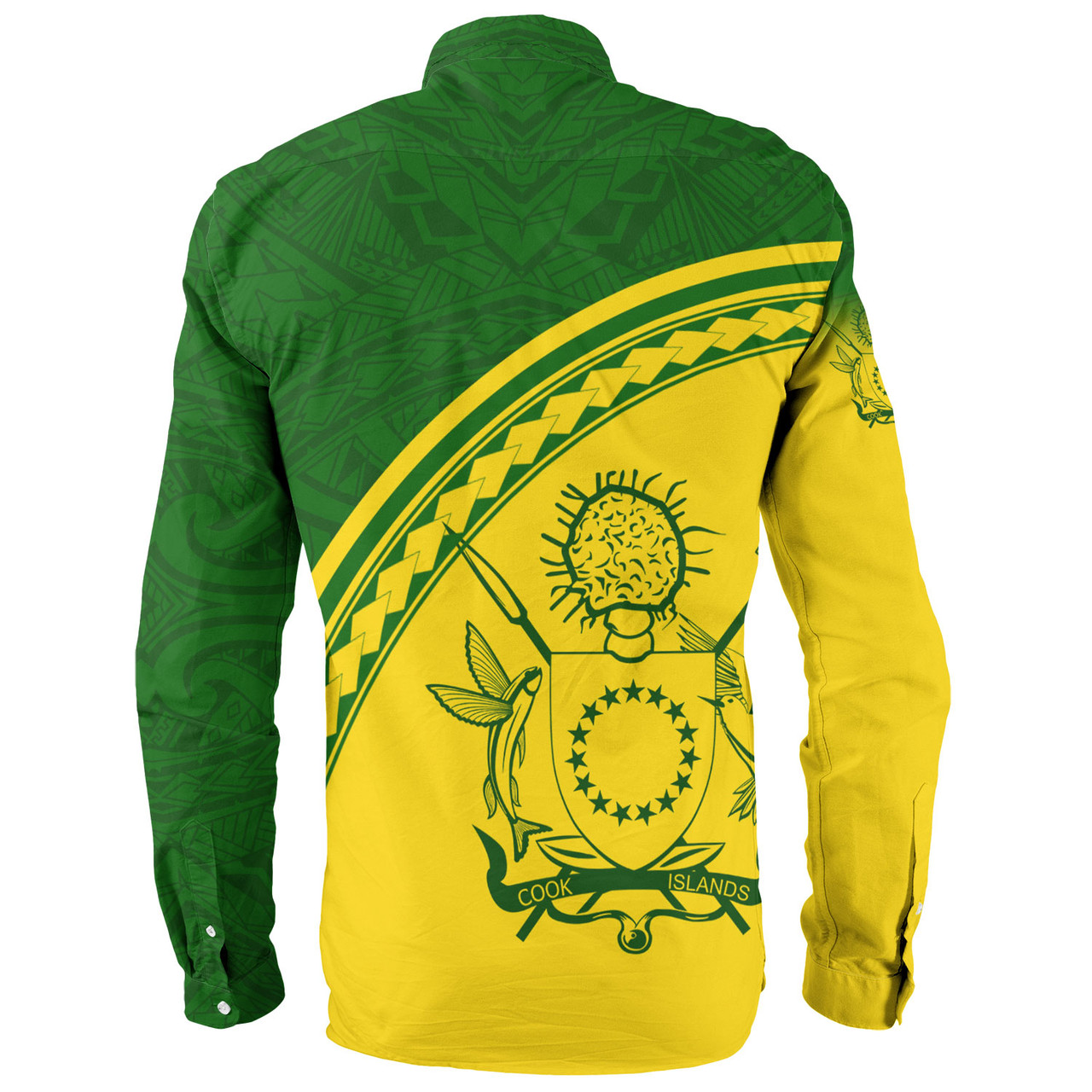 Cook Islands Custom Personalised Long Sleeve Shirt Polynesian Tribal Patterns Curve Style