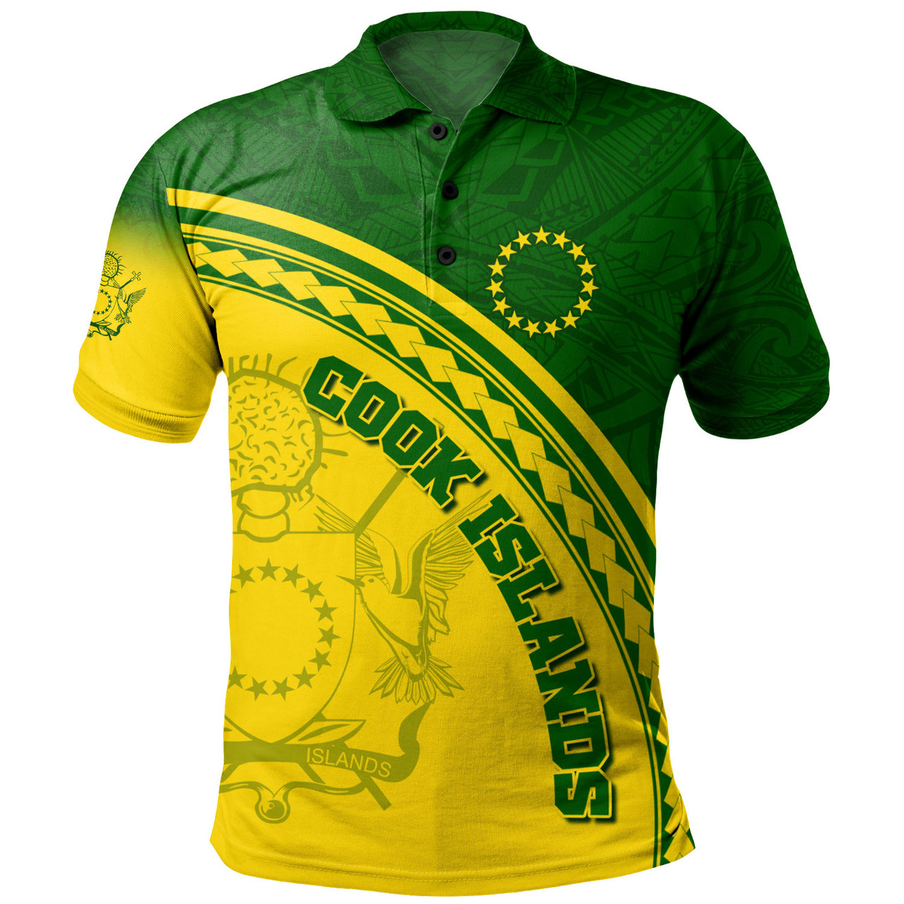 Cook Islands Custom Personalised Polo Shirt Polynesian Tribal Patterns Curve Style