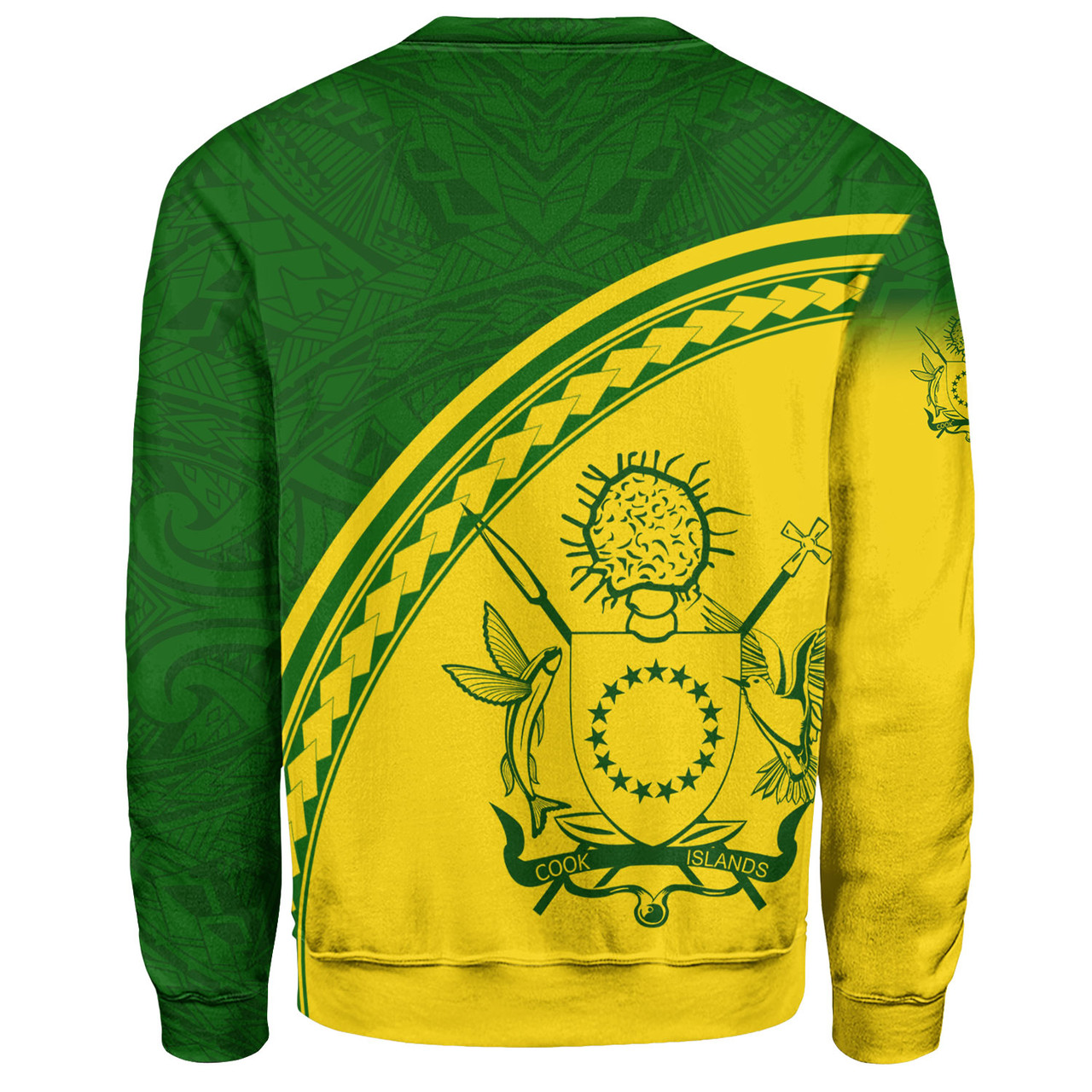 Cook Islands Custom Personalised Sweatshirt Polynesian Tribal Patterns Curve Style