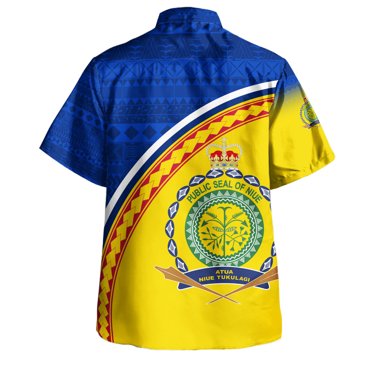 Niue Custom Personalised Hawaiian Shirt Niue Patterns Hiapo Curve Style