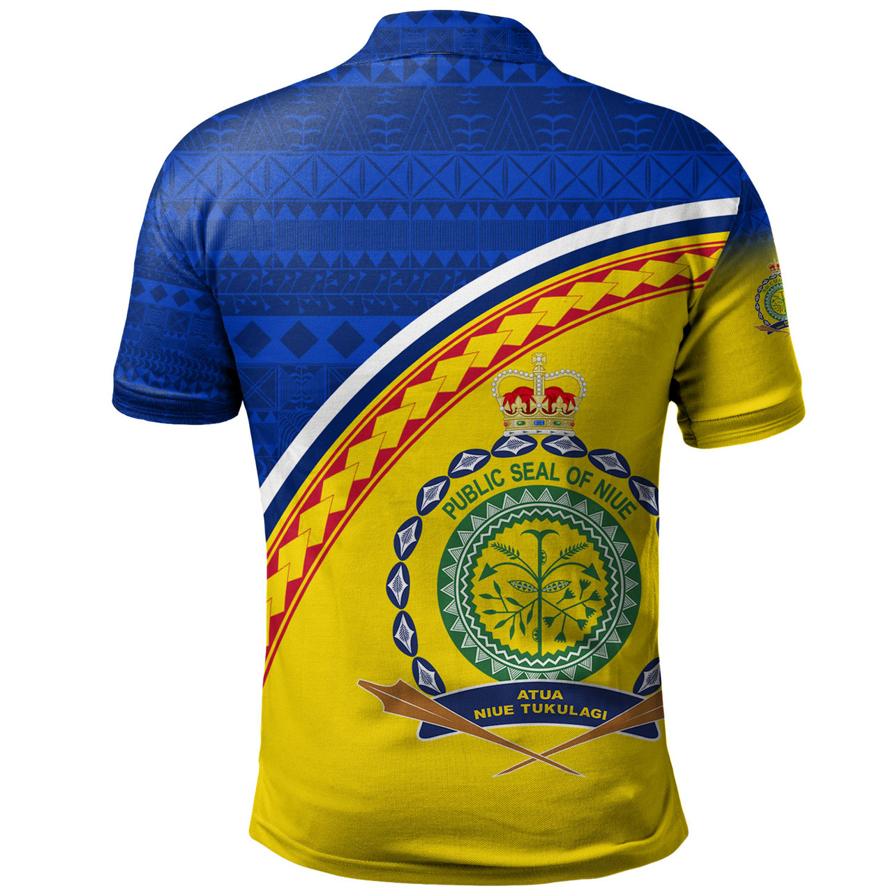 Niue Custom Personalised Polo Shirt Niue Patterns Hiapo Curve Style