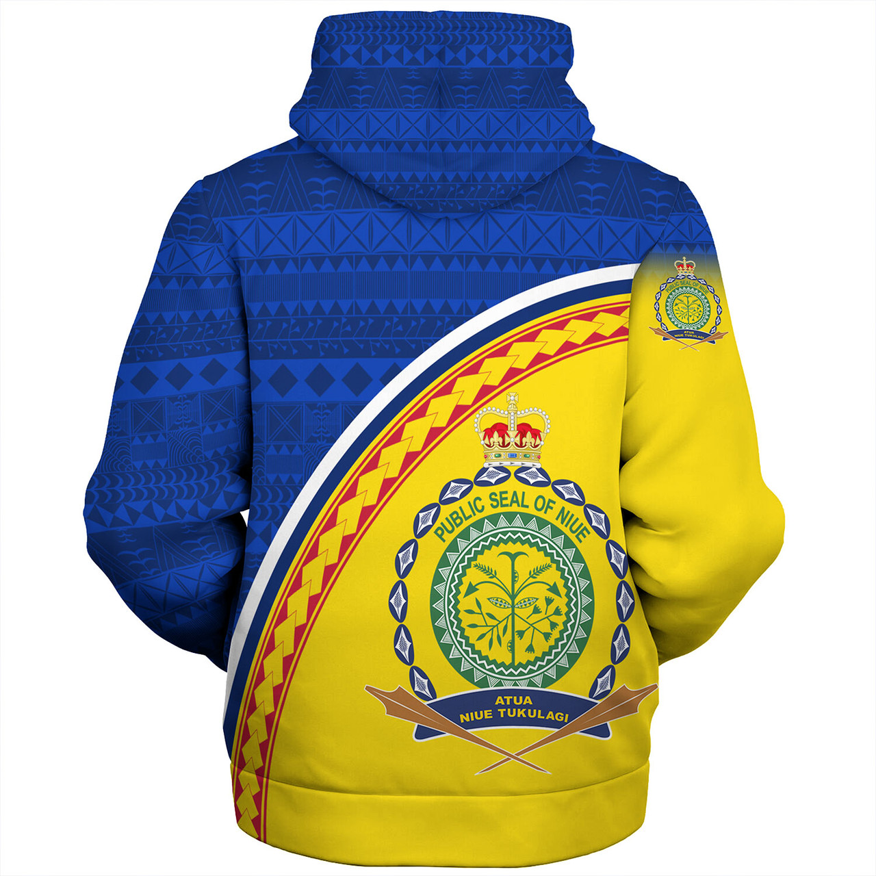 Niue Custom Personalised Sherpa Hoodie Niue Patterns Hiapo Curve Style