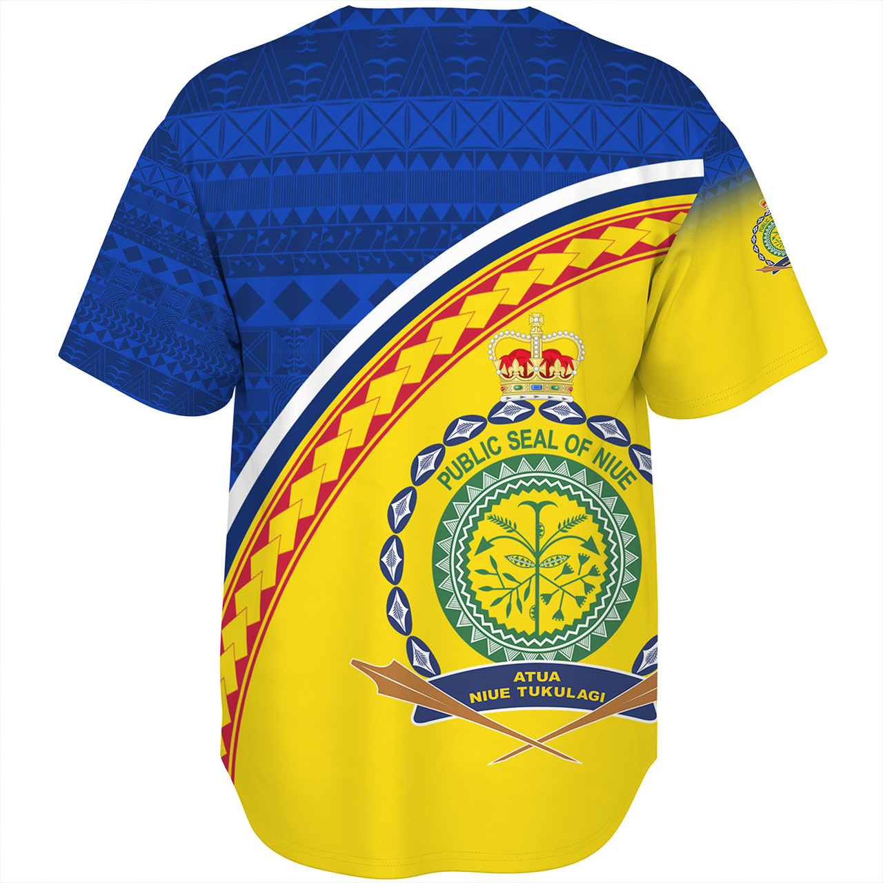 Niue Custom Personalised Baseball Shirt Niue Patterns Hiapo Curve Style