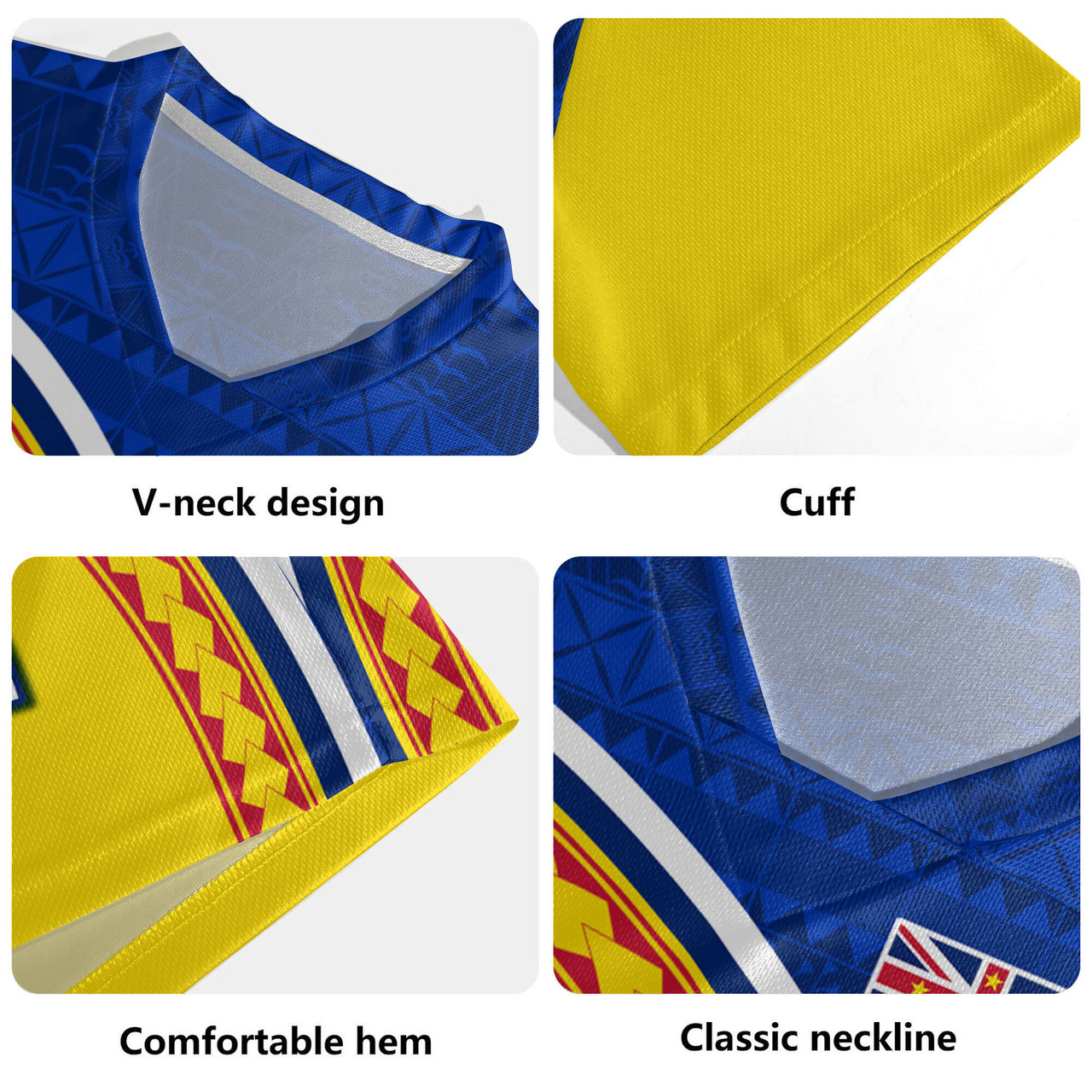 Niue Custom Personalised Rugby Jersey Niue Patterns Hiapo Curve Style