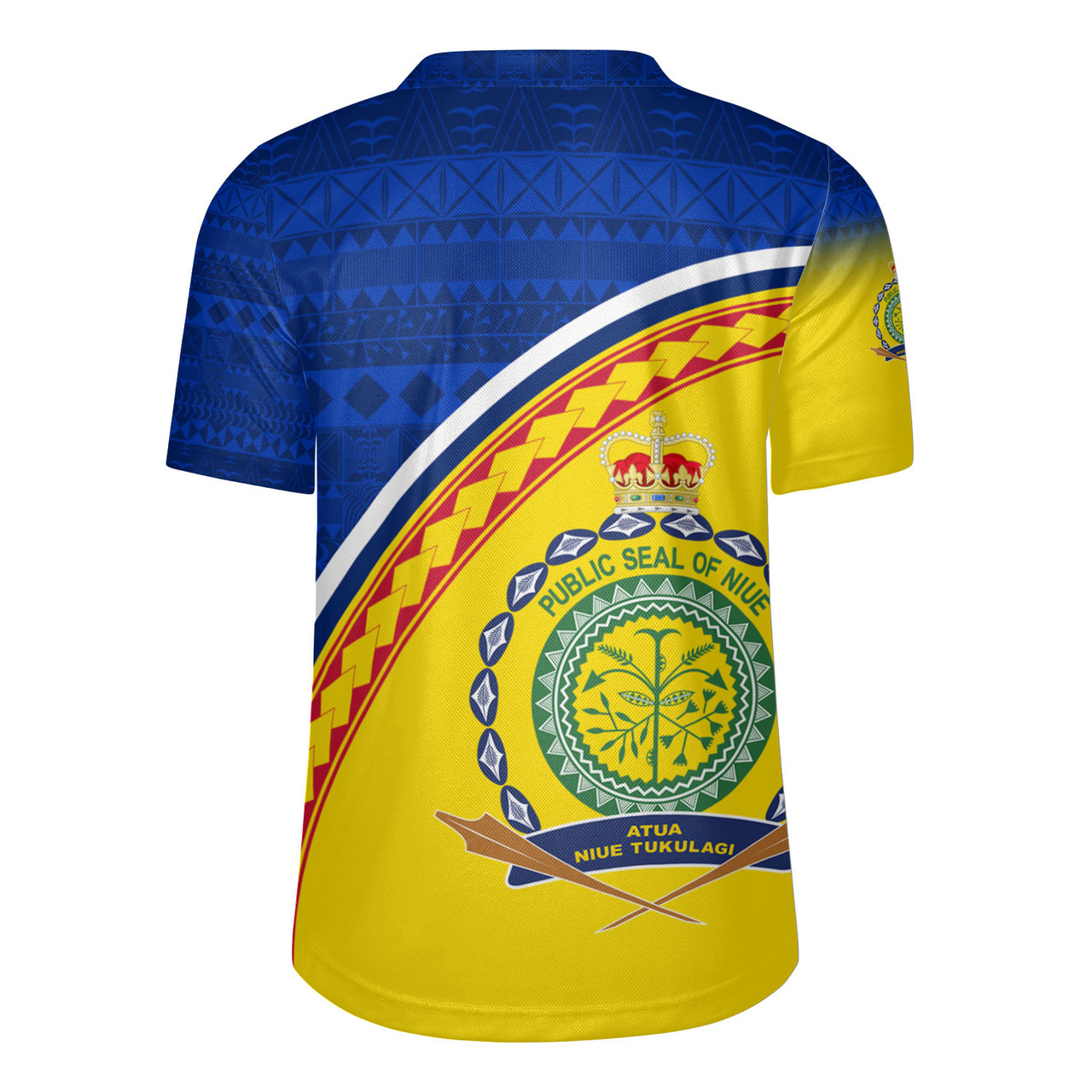 Niue Custom Personalised Rugby Jersey Niue Patterns Hiapo Curve Style