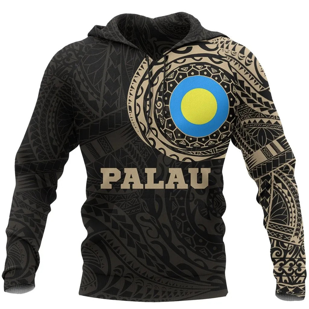 Palau Kid Hoodie - Palau Flag Polynesian Tattoo Style