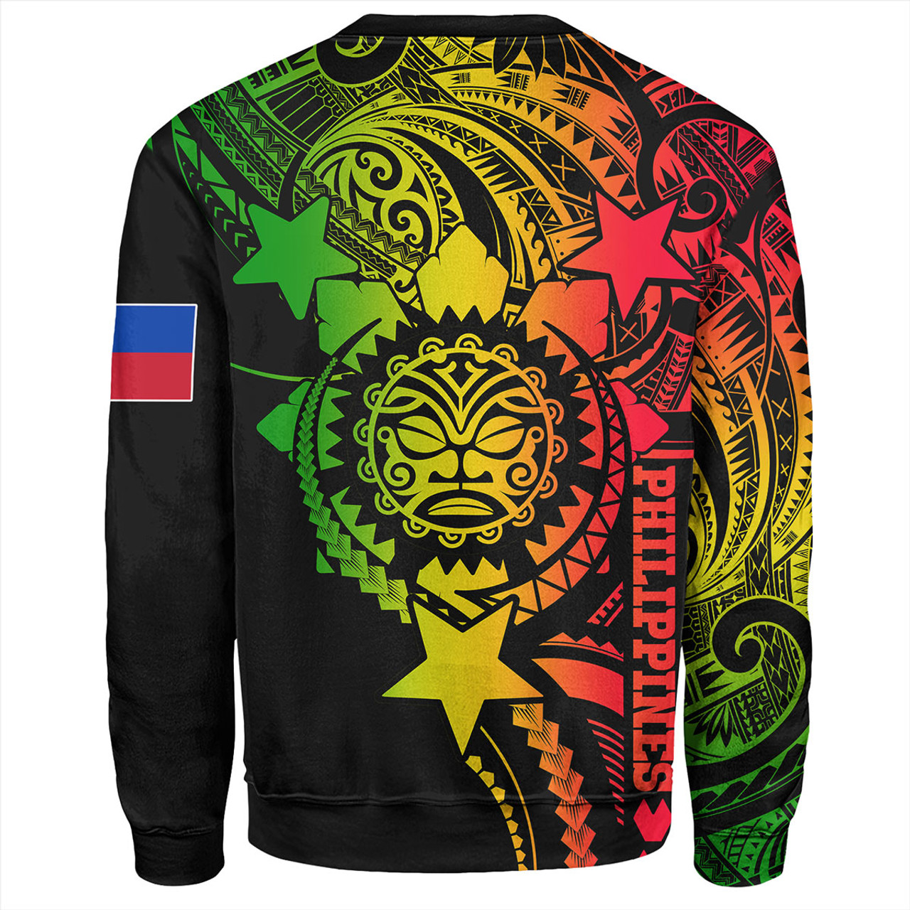 Philippines Filipinos Sweatshirt - Proud To Be Filipino Tribal Sun Batok Reggae Style