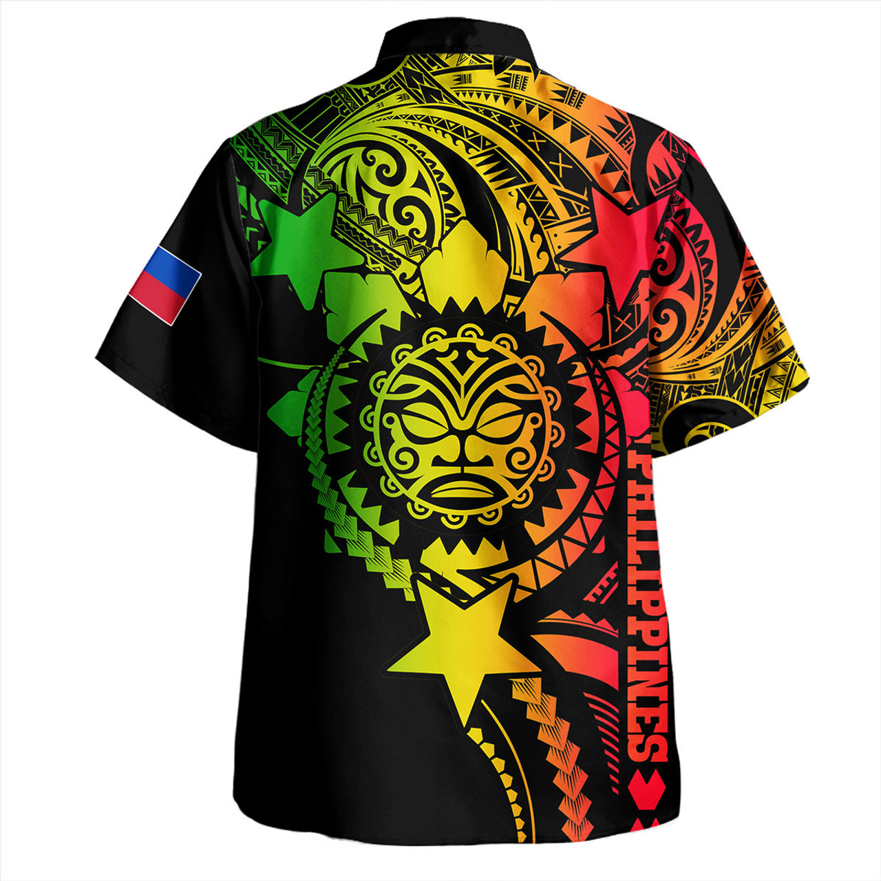 Philippines Filipinos Hawaiian Shirt - Proud To Be Filipino Tribal Sun Batok Reggae Style